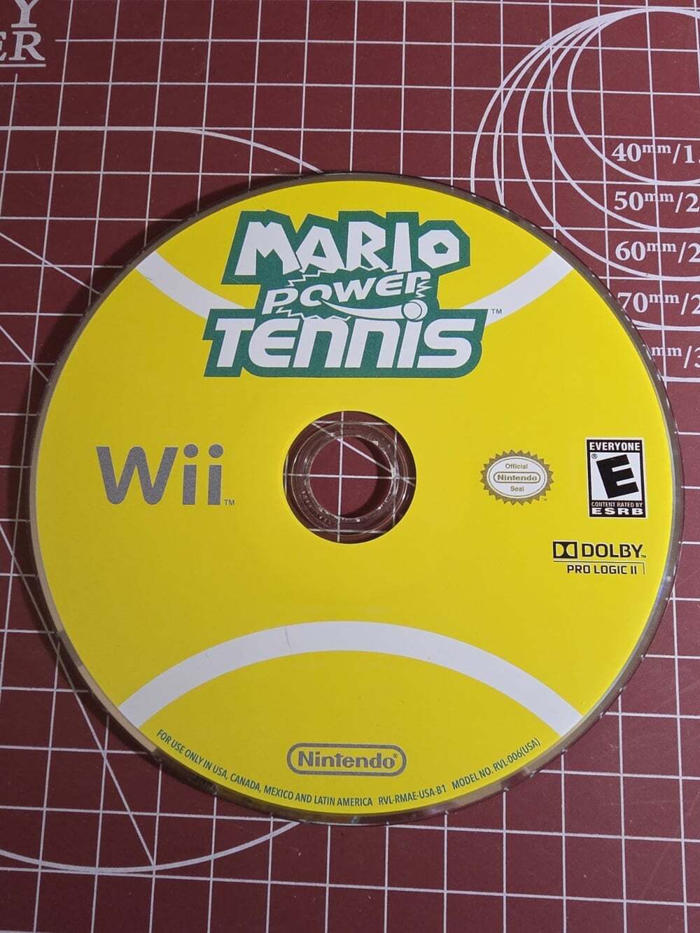 Mario Power Tennis Nintendo Wii, 2009 Disc Only